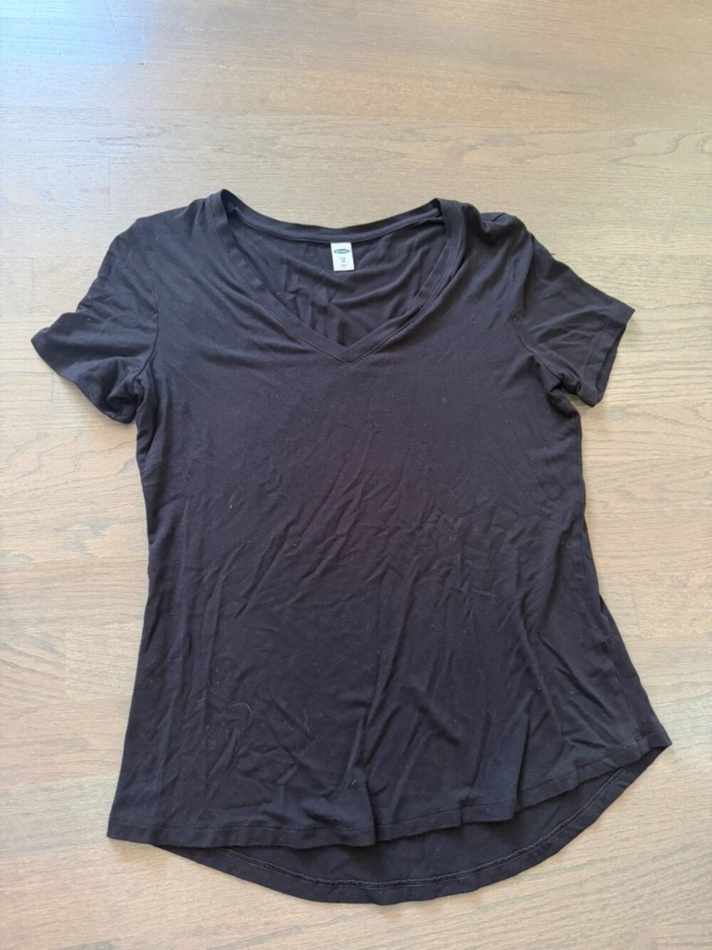 Old Navy Black Luxe V-Neck T-Shirt Size XS